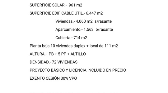 Solar en venta , Barcelona.